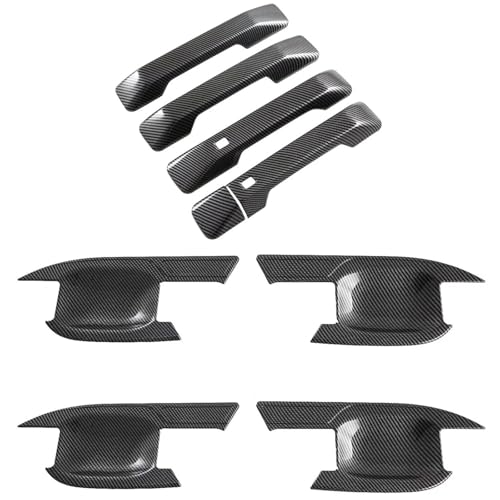 NMBZVE Auto Außen Zubehör Tür Griff Schüssel Overlay Abdeckung Trim Dekor Für Hyundai Für SantaFe 2024-2025(Handle Bowl 9pcs) von NMBZVE