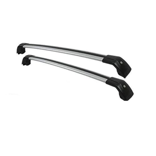 NMBZVE Auto-Gepäckträger 2 Stück Autodachträger Bündige Schienen Aluminium-Seitenstange Querträger Dachträger Gepäckträger Für Hyundai Nexo 5-Türer SUV 2019–2023(Black+Silver) von NMBZVE