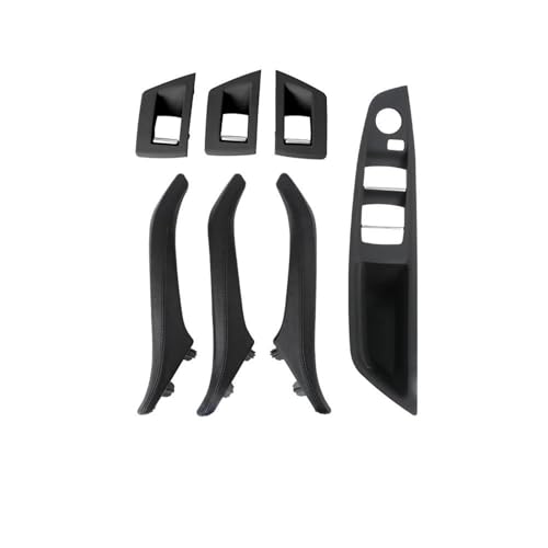 NMBZVE Auto Rechts Griff Drivering Innen Tür Pull Leder Griff Armlehne Panel Für 5 Series F10 F11 2010-2017(RHD Black) von NMBZVE