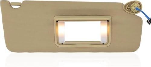 NMBZVE Auto-Sonnenblende Für Pilot & Für Ridgeline 2016 2017 2018 2019 2020 Linke Und Rechte Seite Mit Spiegel Sonnenschutzabdeckung(Beige Right Side 1pc) von NMBZVE
