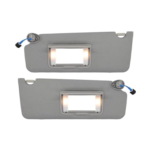 NMBZVE Auto-Sonnenblende Für Pilot & Für Ridgeline 2016 2017 2018 2019 2020 Linke Und Rechte Seite Mit Spiegel Sonnenschutzabdeckung(Gray 1 Pair 2pcs) von NMBZVE