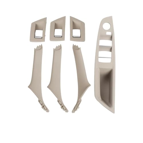 NMBZVE LHD RHD 7 Farben Beige Schwarz Carbon Fiber Auto Innen Türgriff Pull Set Für 5 Series F10 F18 523 525 528(RHD Oyster) von NMBZVE
