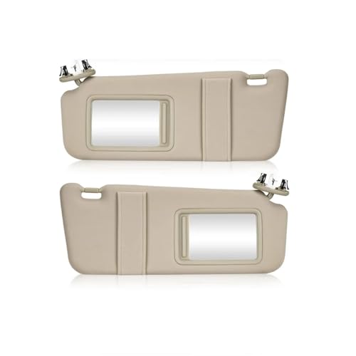NMBZVE Sonnenblende Für Toyota Für Camry2007 2008 2009 2010 2011 Links Rechts Fahrer Passagier Seite Sonnenschirm Sonnenschutzabdeckung(Beige Left Right Set) von NMBZVE