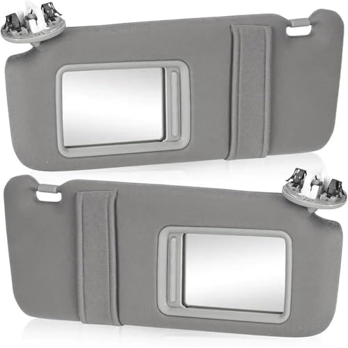 NMBZVE Sonnenblende Für Toyota Für Camry2007 2008 2009 2010 2011 Links Rechts Fahrer Passagier Seite Sonnenschirm Sonnenschutzabdeckung(Grey Left Right Set) von NMBZVE