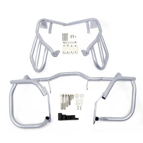 NMBZVE Sturzbügelschutz Motorrad Zubehör Crash Bars Motor Tank Schutz Stoßstange Stunt Käfig Protector Kit Für R1200GS 2004-2012(1 Set of Silver) von NMBZVE