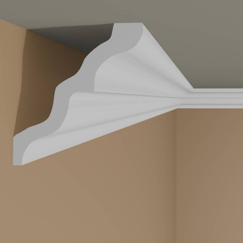 NMC Deckenleiste SM NOMASTYL Polystyrol 95 x 105 x 2000 mm Weiß Stuckleiste Wandleiste von NMC