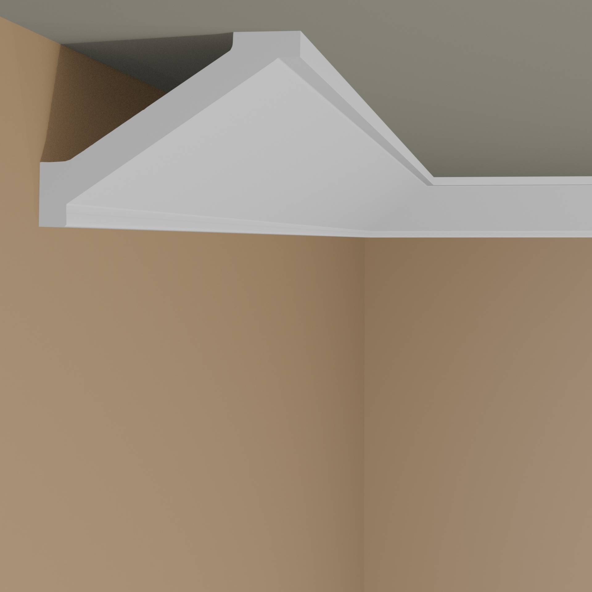 NMC Deckenleiste WT2 WALLSTYL Polystyrol 91 x 75 x 2000 mm Weiß Stuckleiste Wandleiste von NMC