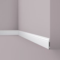 Sockelleiste NMC FB2F wallstyl Noel Marquet Zierleiste Stuckleiste Zeitloses Klassisches Design weiß 2 m von NMC