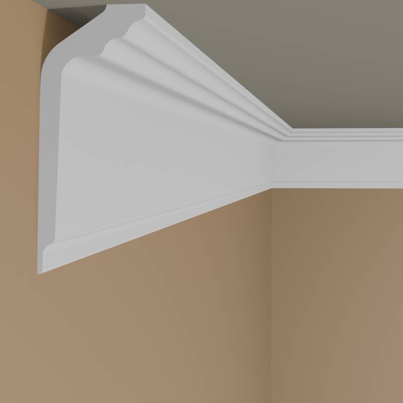 NMC Stuckleiste GT NOMASTYL Polystyrol 50 x 120 x 2000 mm Weiß Deckenleiste von NMC
