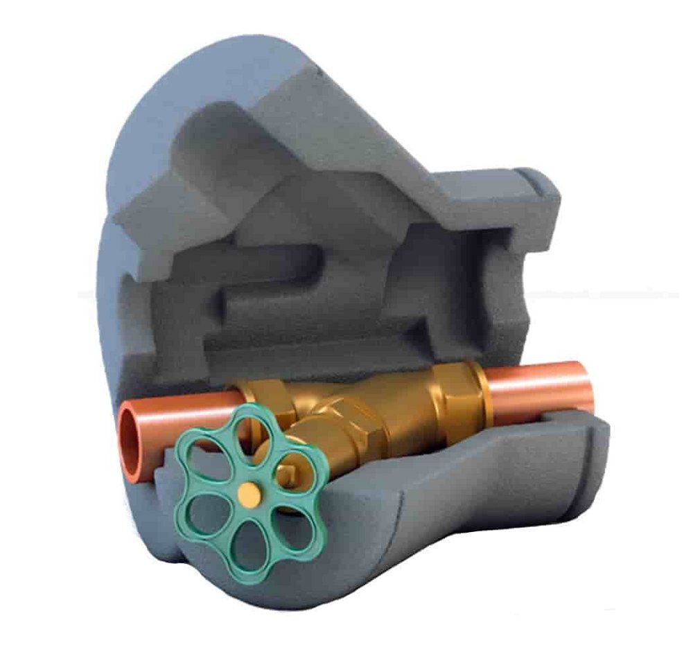 NMC Ventilkappe Ventilisolierung, Schrägsitzventil DN 40, Armaturen Isolierung, PE, Isolierung von NMC