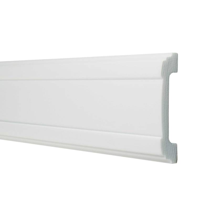 NMC Wandleiste WL5 WALLSTYL Polystyrol 16 x 85 x 2000 mm Weiß Zierleiste Stuckleiste von NMC