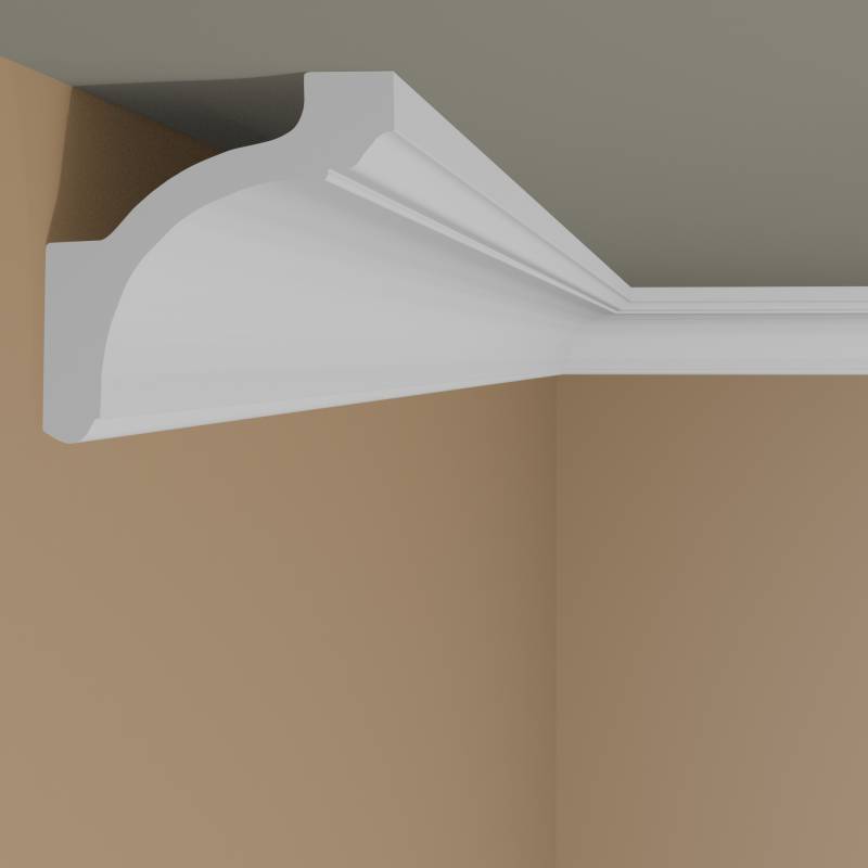 Qualitäts Licht Stuckleiste (NMC ARSTYL - Z20) aus hochfestem Polyurethan (85 x 90 x 2000 mm) von NMC