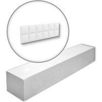 SQUARE-box arstyl Noel Marquet 1 Karton set mit 5 3D Wandpaneeln Zierelementen Modern weiß 2,15 m2 - weiß - NMC von NMC