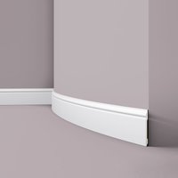 NMC - Sockelleiste FL2 Flex wallstyl Noel Marquet flexible Zierleiste Stuckleiste Zeitloses Klassisches Design weiß 2 m von NMC