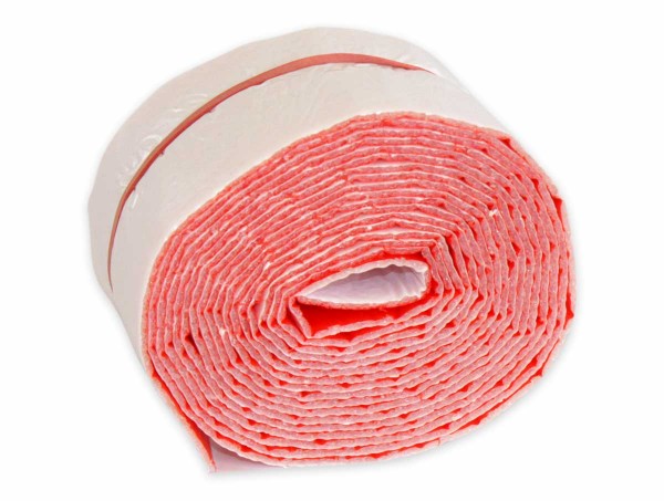 Wickelstreifen / Wickelband PE selbstklebend mit roter Schutzhaut 100 mm | 3,6 m / Rolle von NMC (Hersteller von synthetischer Schaumstoffe)