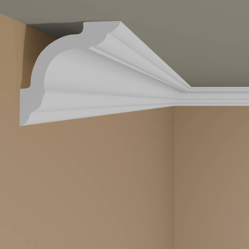 Zeitgemäße Stuckleiste (NMC WALLSTYL - WT5) | 50 x 50 x 2000 mm | hochfestes Polystyrol von NMC