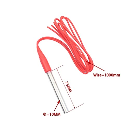 Heizung Tauchheizung24V-Kassettenheizung mit 1m wasserdichtes Kabel-Röhrchen-Heizelement Tauchwassererhitzer 50W / 100W / 200W / 300W / 400W(50W 10x75mm) von NMCNXSD