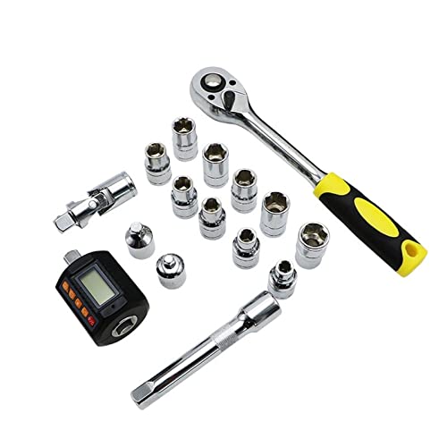 NMCNXSD Drehmomentschlüssel Mini-Ratschenschlüssel-Satz 1/2" Innensechskant-Schrauben-Bits-Kit Fahrrad-Wartungs-Reparatur-Handwerkzeug Digitaler Drehmomentadapter Drehmomentmesser(ANT-30) von NMCNXSD