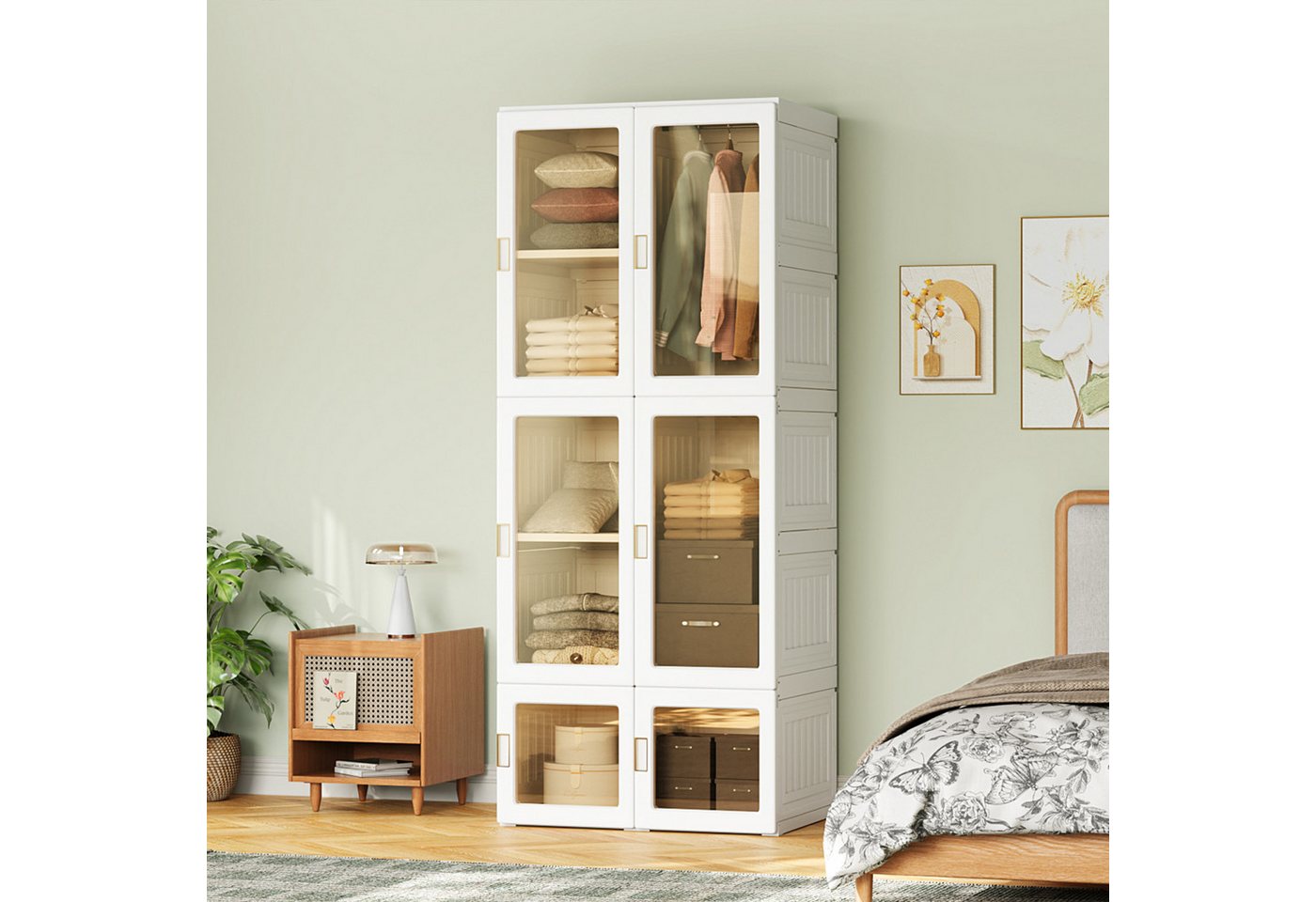 NMCXXO Kleiderschrank Modularer Kleiderschrank mit Türen & Stauraum Mehrzweckschrank für Schlafzimmer Ankleidezimmer NMCXXO Kleiderschrank Modularer Kleiderschrank mit Türen & Stauraum Mehrzweckschrank für Schlafzimmer Ankleidezimmer von NMCXXO