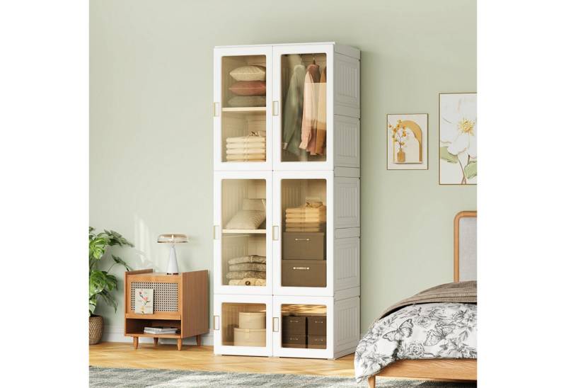 NMCXXO Kleiderschrank Modularer Kleiderschrank mit Türen & Stauraum Mehrzweckschrank für Schlafzimmer Ankleidezimmer NMCXXO Kleiderschrank Modularer Kleiderschrank mit Türen & Stauraum Mehrzweckschrank für Schlafzimmer Ankleidezimmer von NMCXXO