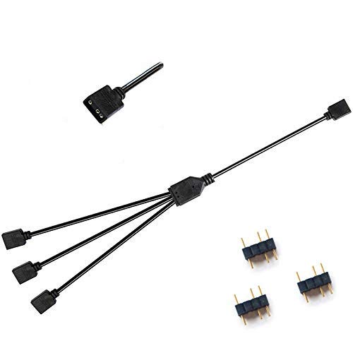 NMD&LR Computer-Motherboard-Verlängerungskabel, RGB-Schnittstellen-Verlängerungskabel, 12 V RGB 4-PIN / 5 V ARGB 3-PIN 1-4/1-5 Connector Hub von NMD&LR