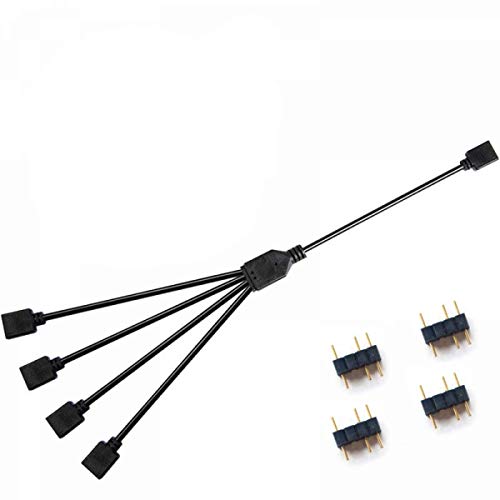 Computer-Motherboard-Verlängerungskabel, RGB-Schnittstellen-Verlängerungskabel, 5 V ARGB 3-PIN 1-4 Connector Hub Computer-Motherboard-Verlängerungskabel, RGB-Schnittstellen-Verlängerungskabel, 5 V ARGB 3-PIN 1-4 Connector Hub von NMD&LR