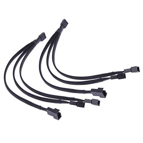 NMD&LR PWM-Lüfterteilerkabel, 4-poliger Lüfterteiler CPU 4PIN PWM-Lüfter 1 bis 3 Adapterkabel, 27 cm von NMD&LR