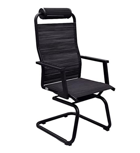 NMGHUTE Bürostuhl, Ergonomischer Computerstuhl Aus Gummigewebe, Bogenförmiger Personalstuhl, Arbeitsstuhl Mit Festen Armlehnen Und Beinen Moderner(B) von NMGHUTE