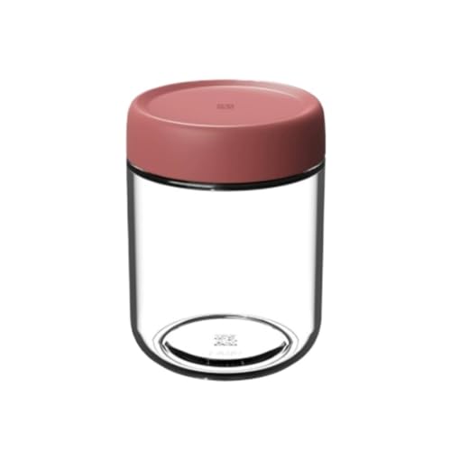NMGHUTE Einmachglas Vorratsgläser 2 Pcs Lebensmittel Container Glas Gläser Mit Deckel Candy Canning Tragbare Partygeschenke(Rood) von NMGHUTE