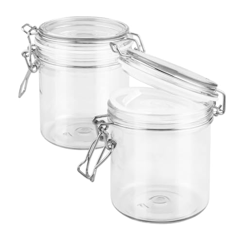 NMGHUTE Einmachglas Vorratsgläser 2Pcs Lagerung Gläser Breiten Mund Einmachglas Leere Versiegelt Flasche Behälter Mit Deckel 500ml Partygeschenke von NMGHUTE