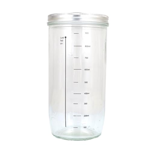 NMGHUTE Einmachglas Vorratsgläser 3 Packungen Gläser Mit Verschlussdeckel Messmarken Behälter Partygeschenke(10.5x19.5cm) von NMGHUTE