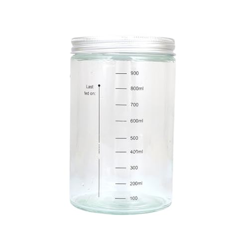 NMGHUTE Einmachglas Vorratsgläser 3 Packungen Gläser Mit Verschlussdeckel Messmarken Behälter Partygeschenke(10x16cm) von NMGHUTE