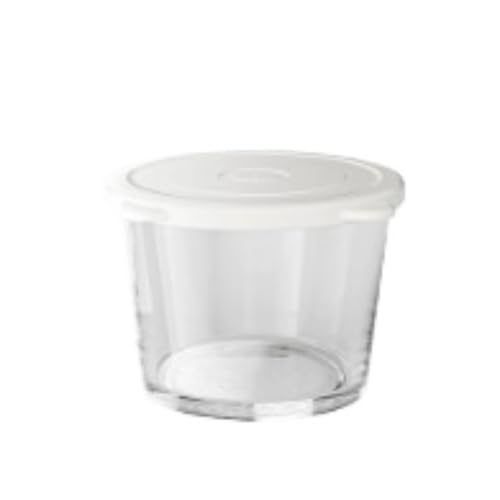 NMGHUTE Einmachglas Vorratsgläser 3 Stück Vorratsgläser Aus Glas Behälter Mit Deckel Weithals Partygeschenke(White) von NMGHUTE