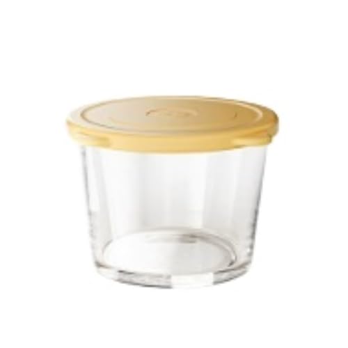 NMGHUTE Einmachglas Vorratsgläser 3 Stück Vorratsgläser Aus Glas Behälter Mit Deckel Weithals Partygeschenke(Yellow) von NMGHUTE