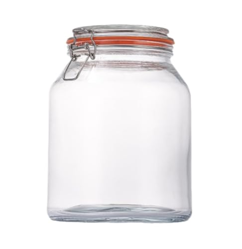 NMGHUTE Einmachglas Vorratsgläser Vorratsglas Mit Breiter Öffnung Und Luftdichtem Deckel For Einmachgläser, 3000 Ml Partygeschenke(1pcs) von NMGHUTE