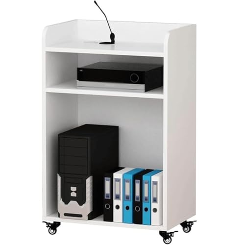 NMGHUTE Multi Funktion Kanzel Podiumsständer Tragbare Rednerpulte Kirchenkanzeln Empfang Rednerpulte Rednerpulte Lehrerpodest Konferenz(White) von NMGHUTE