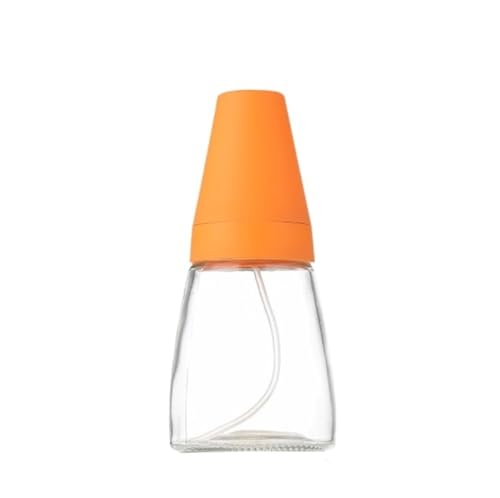 NMGHUTE Öl Ausgießer, Glas Push Öl Sprayer Mit Deckel Ist Geeignet for Salate Grillen Backen Ölspender(Orange) von NMGHUTE