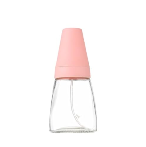 NMGHUTE Öl Ausgießer, Glas Push Öl Sprayer Mit Deckel Ist Geeignet for Salate Grillen Backen Ölspender(Pink) von NMGHUTE