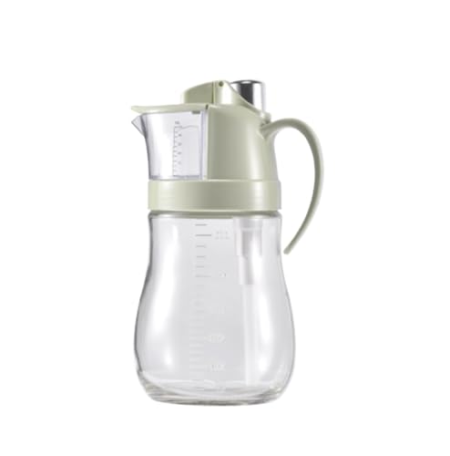 NMGHUTE Öl Ausgießer, Haushalt Push Glas Olivenöl Dispenser Geeignet for Kochen Küche Salat Grillen Ölspender(Grün) von NMGHUTE