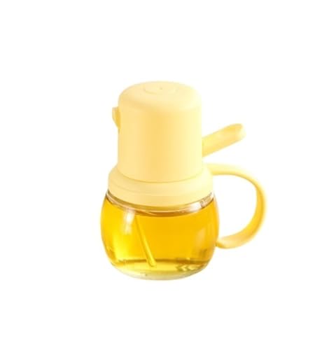 NMGHUTE Öl Ausgießer, Ölsprüher, Nachfüllbare Olivenöl-Sprühflasche Aus Glas for Luftfritteuse, Salat, Backen, Grillen Ölspender(Yellow) von NMGHUTE