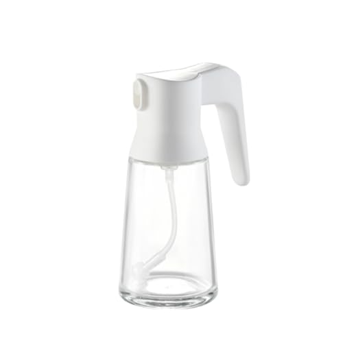 NMGHUTE Öl Ausgießer, Olivenöl-Sprüher Mit Druckverschluss, Ölspender Aus Glas, Geeignet for Die Zubereitung Von Salaten In Der Heißluftfritteuse Ölspender(White) von NMGHUTE
