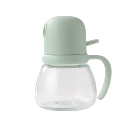 NMGHUTE Öl Ausgießer, Push-Typ Glas Öl Sprayer Ist Geeignet for Air Fryer Kochen Barbecue Spray Topf Ölspender(Grün) von NMGHUTE