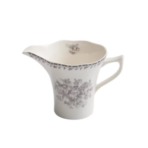 NMGHUTE Sauciere Saucen, Bone China Kaffee Kleine Milchkännchen Steak Sauce Eimer Hause Saft Sauciere Servierkrug(Grey) von NMGHUTE