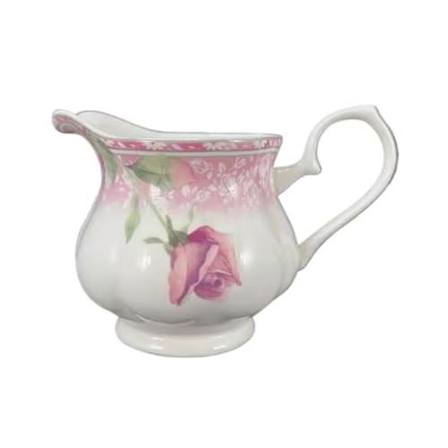 NMGHUTE Sauciere Saucen, Europäischer Stil Knochenporzellan Rose Milchkanne Teeservice Messe Tasse Kaffeeservice Saft Eimer Servierkrug NMGHUTE Sauciere Saucen, Europäischer Stil Knochenporzellan Rose Milchkanne Teeservice Messe Tasse Kaffeeservice Saft Eimer Servierkrug von NMGHUTE