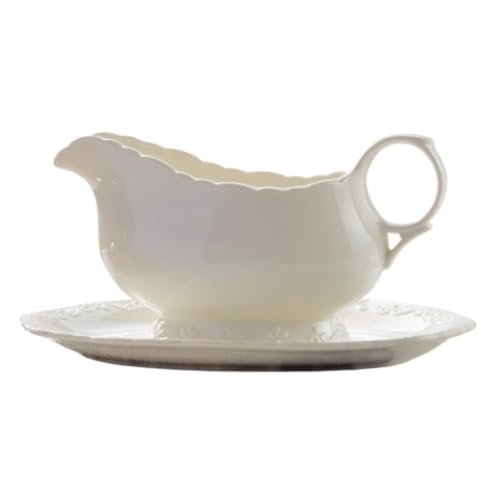 NMGHUTE Sauciere Saucen, Weißes Relief Keramik Große Milchkanne Milchkrug Milchglas Milchtasse Saucenbehälter Sauciere Servierkrug NMGHUTE Sauciere Saucen, Weißes Relief Keramik Große Milchkanne Milchkrug Milchglas Milchtasse Saucenbehälter Sauciere Servierkrug von NMGHUTE