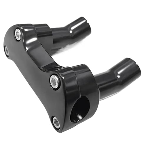 NMHTJ Riser Motorrad Lenker Schwarze Abdeckung 3,5 Zoll Lenkererhöhung Klemme für Dyna für Softail für Sportster XL von NMHTJ