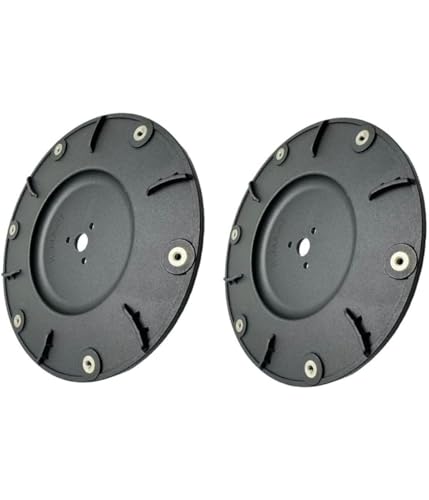Rasenmäherklingen, Ersatzklingen, Mähwerkzeuge, Stahl, Kompatibel mit den Modellen Mammotion LUBA 1 AWD und LUBA 2AWD, Schwarz, 2 Stück(170 × 16,9 mm) von NMJHEVX
