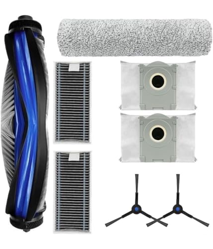 Staubsauger-Ersatzteilset, Enthalten 1 Hauptbürste, 1 Rollmopp, 2 Seitenbürsten, 2 Filter, 2 Staubbeutel, Für X8 Pro Omni Roboter-Staubsauger Staubsauger-Ersatzteilset, Enthalten 1 Hauptbürste, 1 Rollmopp, 2 Seitenbürsten, 2 Filter, 2 Staubbeutel, Für X8 Pro Omni Roboter-Staubsauger von NMJHEVX
