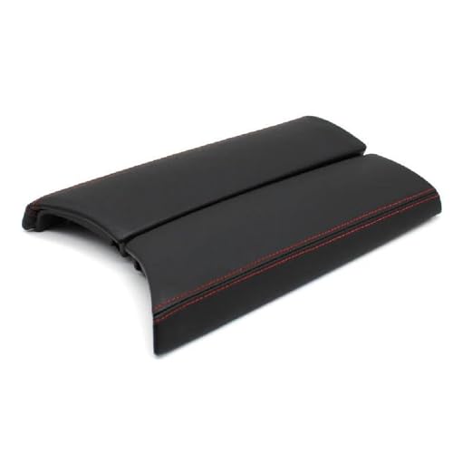 NMJLQW Armlehnenkastenabdeckung Auto Armlehne Box Abdeckung Leder Center Console Armlehne Für Benz GLC Klasse W253 GLC 260 GLC 200 GLC300 2015-2021(Black-Red) von NMJLQW