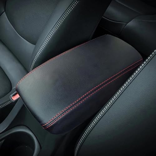 NMJLQW Armlehnenkastenabdeckung Auto Armlehne Box Abdeckung Mikrofaser Leder Center Console Armlehne Kissen Zubehör Für Corolla 2020 2021 2024(Red-line) von NMJLQW